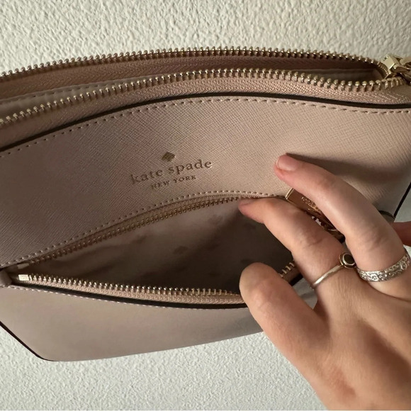 Kate Spade Sadie North South Crossbody Tusk Leather Minimalist Chic Classic - Picture 8 of 16